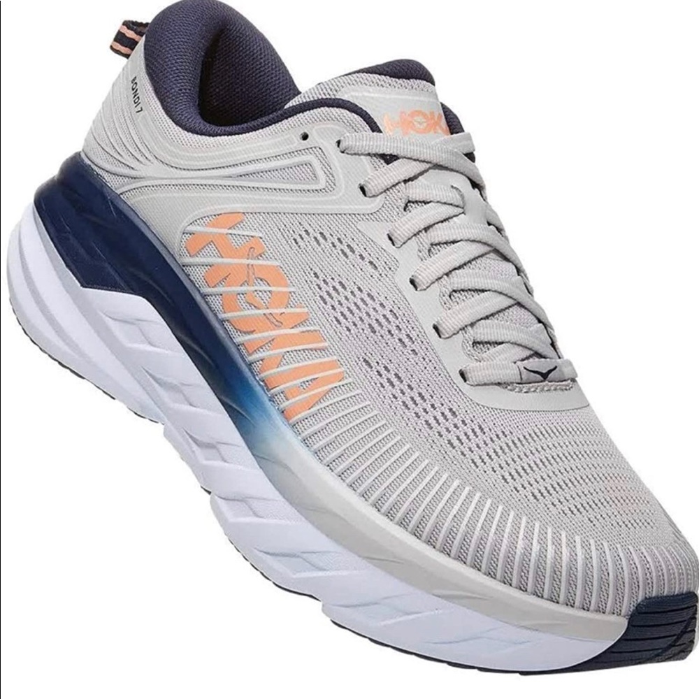 Hoka One One Bondi 7 Lunar Rock/Black Iris 8